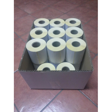 Rotolo etichette adesive 100x80x600 trasf. term. foro 40mm