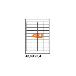 100ASA Etichette in fogli A4  48.5x25.4 box 10