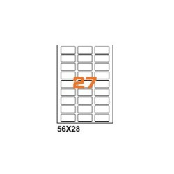 100ASA Etichette in fogli A4  22x12.7 box 10