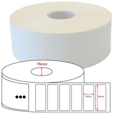 Zebra Z-Select 2000T rotolo etichette vellum 64x25mm f76 box 8