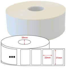 Zebra Z-Select 2000T rotolo etichette 31x22 f25 box 12