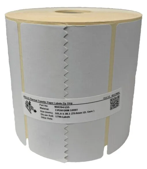 Zebra Z-Perform 1000T rotolo etichette 102×38 f25