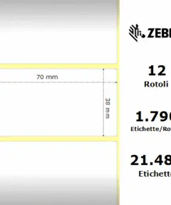 Zebra Z-Perform 1000T rotolo etichette 70×38 f25