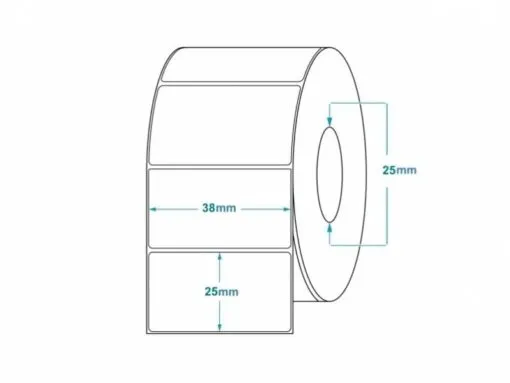 Zebra Z-Perform 1000T rotolo etichette 38×25 f25