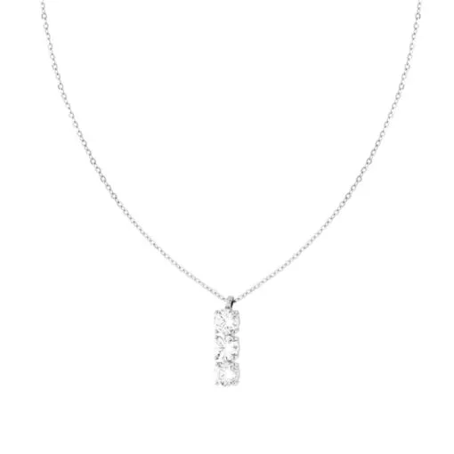 Parure Trilogy "Luce Pura" in Argento 925 e Moissanite