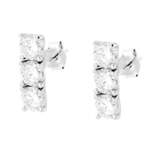 Parure Trilogy "Luce Pura" in Argento 925 e Moissanite