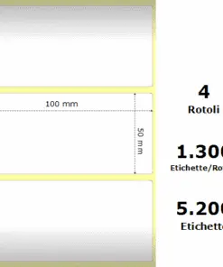 Rotolo etichette 100×50 termiche f25