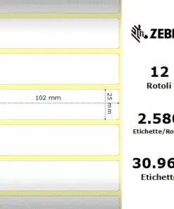 Zebra Z-Select 2000T rotolo etichette 102×25 f25