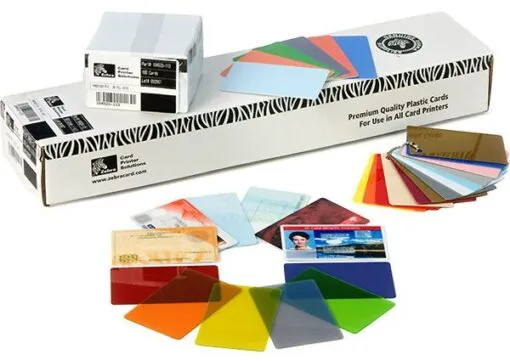 Zebra PVC card colorate 30 MIL 500 carte