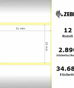 Zebra Z-Select 2000T rotolo etichette 31×22 f25