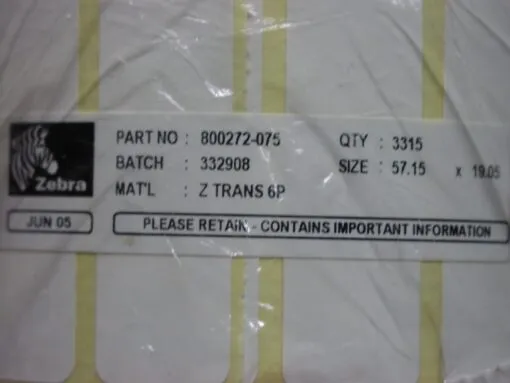 Zebra Z-Select 2000T rotolo etichette 57×19 f25