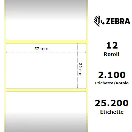 Zebra Z-Ultimate 3000T materiale sintetico 57×32 f25