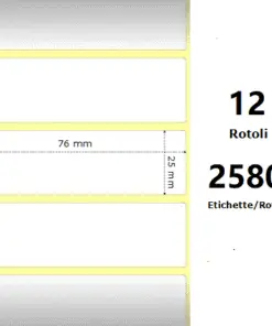 Rotolo etichette 76×25 termiche f25