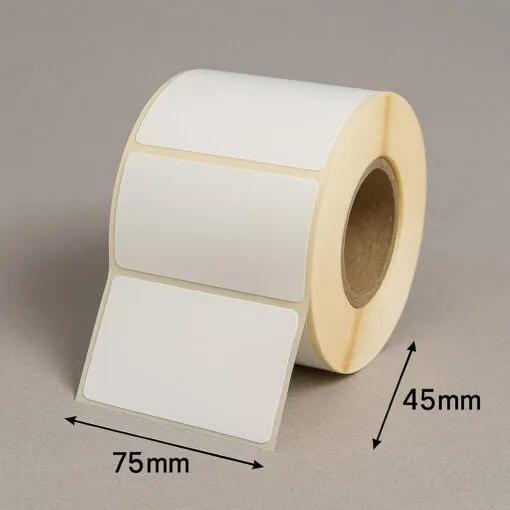Rotolo etichette adesive 75x45 per stampanti desktop