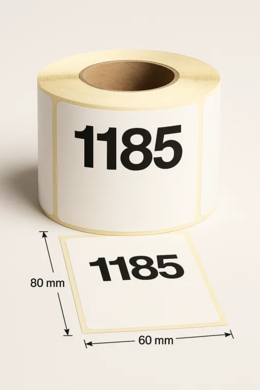 Rotolo etichette 60x80x1185 Fasson