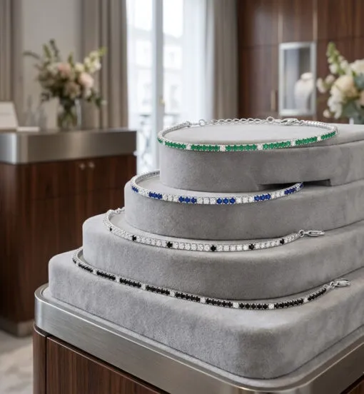 Bracciale tennis Rainbow & Light in argento, vari modelli