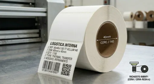 Rotolo etichette 80x40x1150 TT f40
