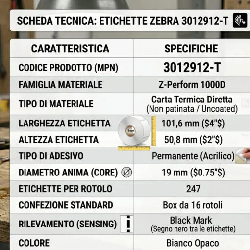 Zebra Z-Perform 1000D 102x51 f19