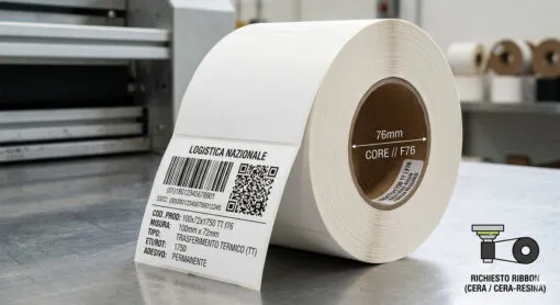 Rotolo etichette 100x72x1750 TT f76