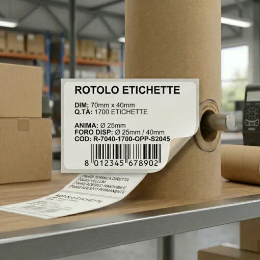 Rotolo etichette 70x40x1700