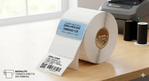 Rotolo etichette compatibili 57x32 termiche f25