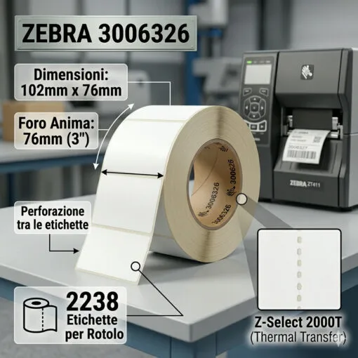 Zebra Z-Select 2000T 102×76 f76