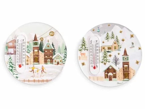 magnete natalizio in ceramica, con termometro