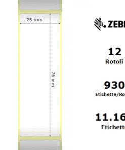 Zebra Z-Select 2000D rotolo etichette 25×76 f25