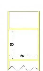 Rotolo etichette 60x80x1185