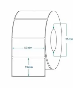 Zebra Z-Select 2000T rotolo etichette 57×19 f25