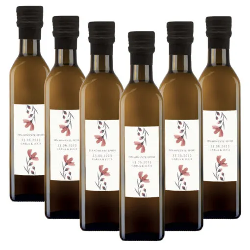 Bottiglia da 0.25 lt. con olio extra vergine ed etichetta personalizzata