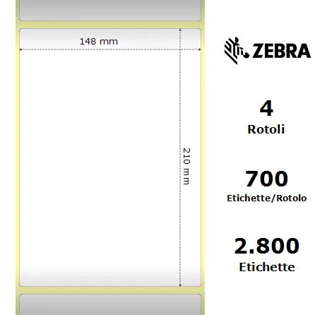 Zebra Z-Perform 1000T rotolo etichette 148×210 f76
