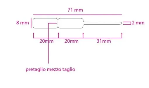 Rotolo etichette adesive per gioielli 71x8