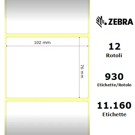 Zebra etichette Z-Perform 1000D 102x76 termiche f25
