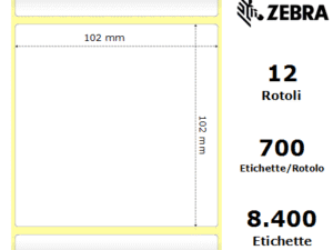 Zebra Z-Select 2000T rotolo etichette 102×102 f25