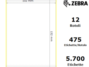 Zebra Z-Select 2000T rotolo etichette 102×152 f25