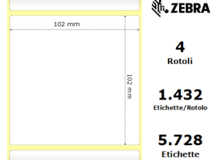 Zebra Z-Perform 1000T rotolo etichette 102×102  f76
