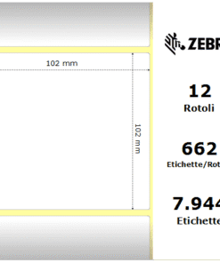Zebra Z-Perform 1000T rotolo etichette 102×102 f25