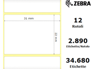 Zebra Z-Select 2000T rotolo etichette 31×22 f25