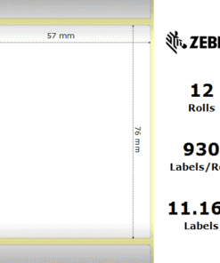 Zebra rotolo etichette adesive Z-Select 2000D 57×76 f25