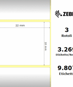 Zebra etichette 8000T lab resist 22×18 f25