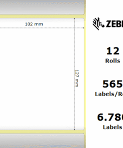 Zebra rotolo etichette adesive Z-Select 2000D 102×127 f25