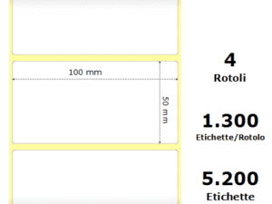 Rotolo etichette 100×50 termiche f25