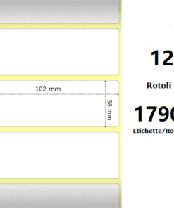 Rotolo etichette 102×38 termiche f25