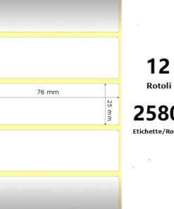 Rotolo etichette 76×25 termiche f25