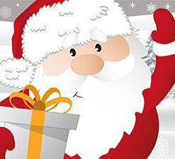 pochette natalizia in morbida stoffa con chiusura a zip