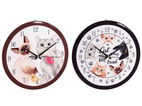 ingrosso orologio parete gatto 715172