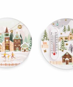 magnete natalizio in ceramica, con termometro