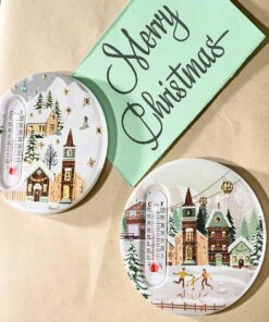 magnete natalizio in ceramica, con termometro