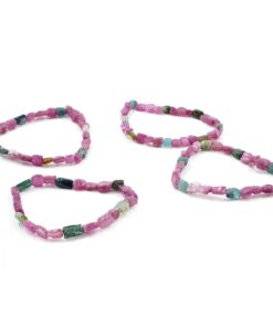 bracciale elastico multicolor in tormalina
